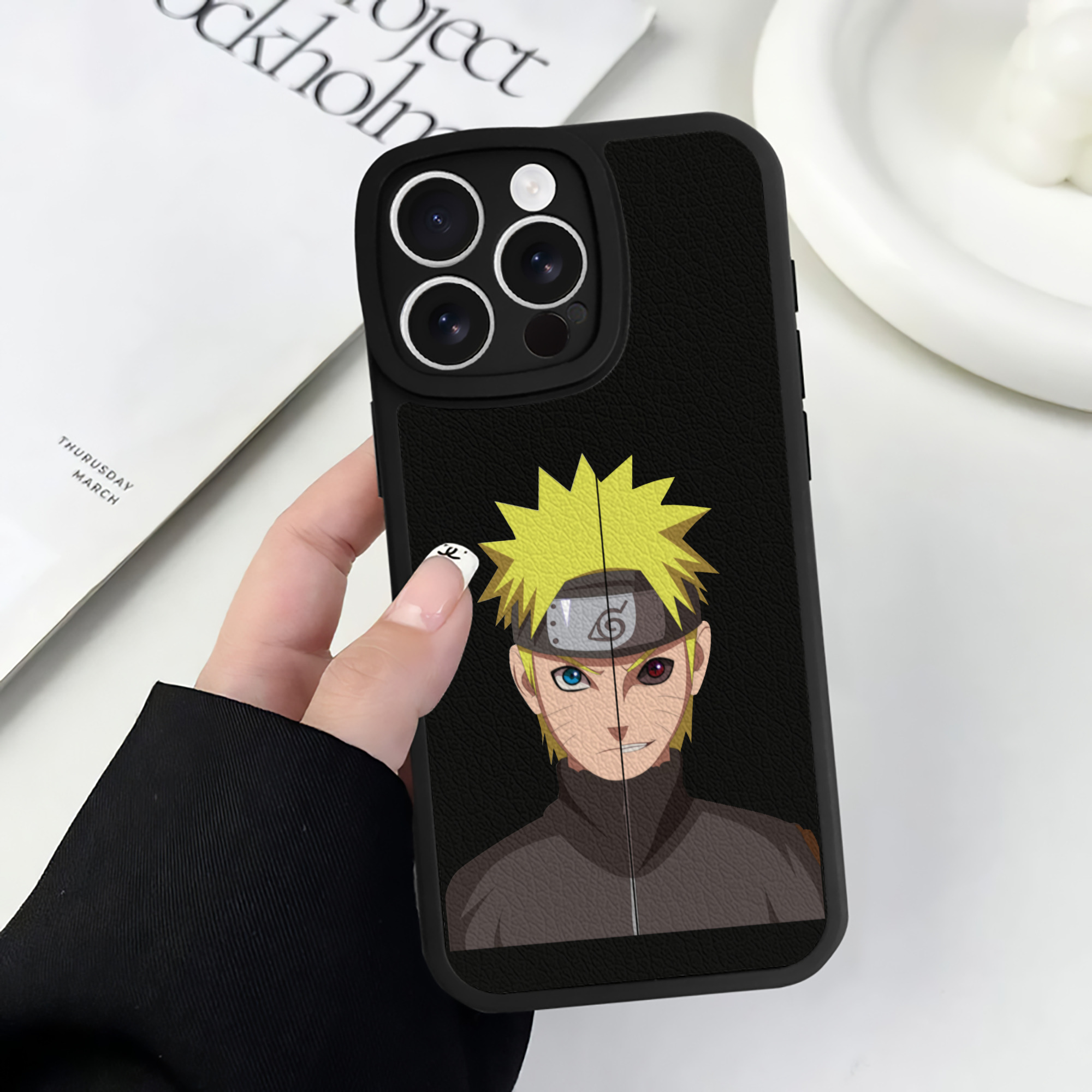 （画像用） NARUTO -ナルト- うずまき ナルト Uzumaki Naruto 【iPhone 16シリーズ対応】シリコンスマホケース（レザー調） 材質：シリコン